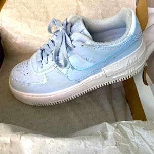 Baby blue womens Nike AF1